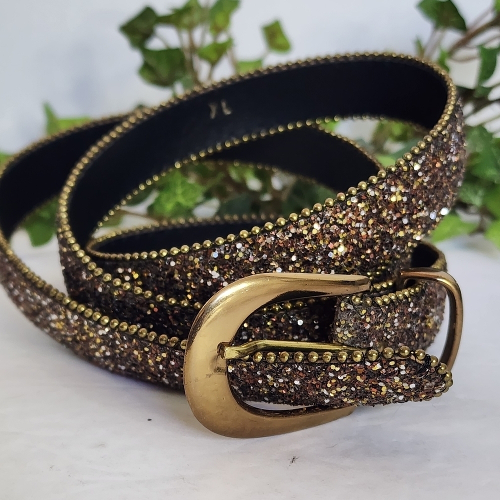 Gold Glitter Sparkle Glam Belt